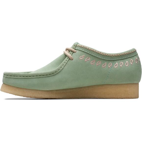 NWT Clarks Mens Originals IconWallabee ,Green Embroidery-Size 10.5 - Picture 4 of 6